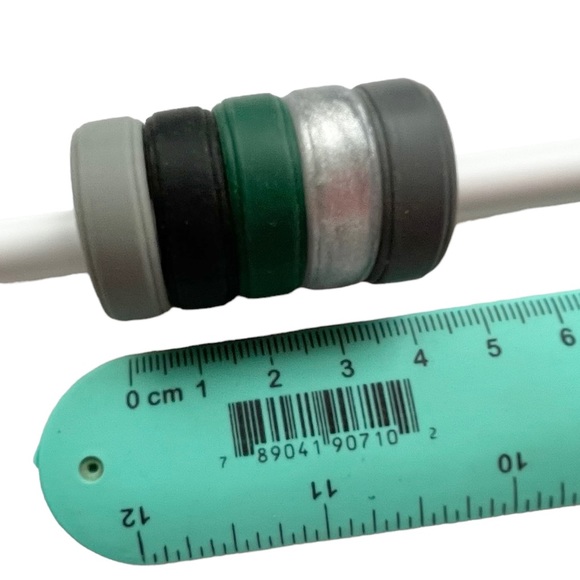 NEW 5 Silicone Rings Bands Size 11 Wedding Sport Gray Silver Black Green - Picture 3 of 8